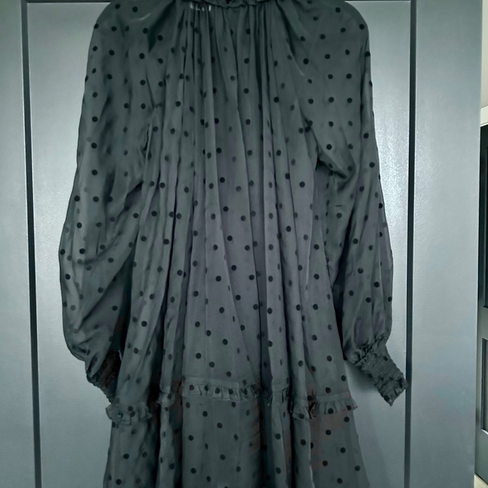 🖤✨ NWT The Kooples Black Sheer Polka Dot 2-Piece Mini Dress | Versatile $415! - Picture 7 of 12